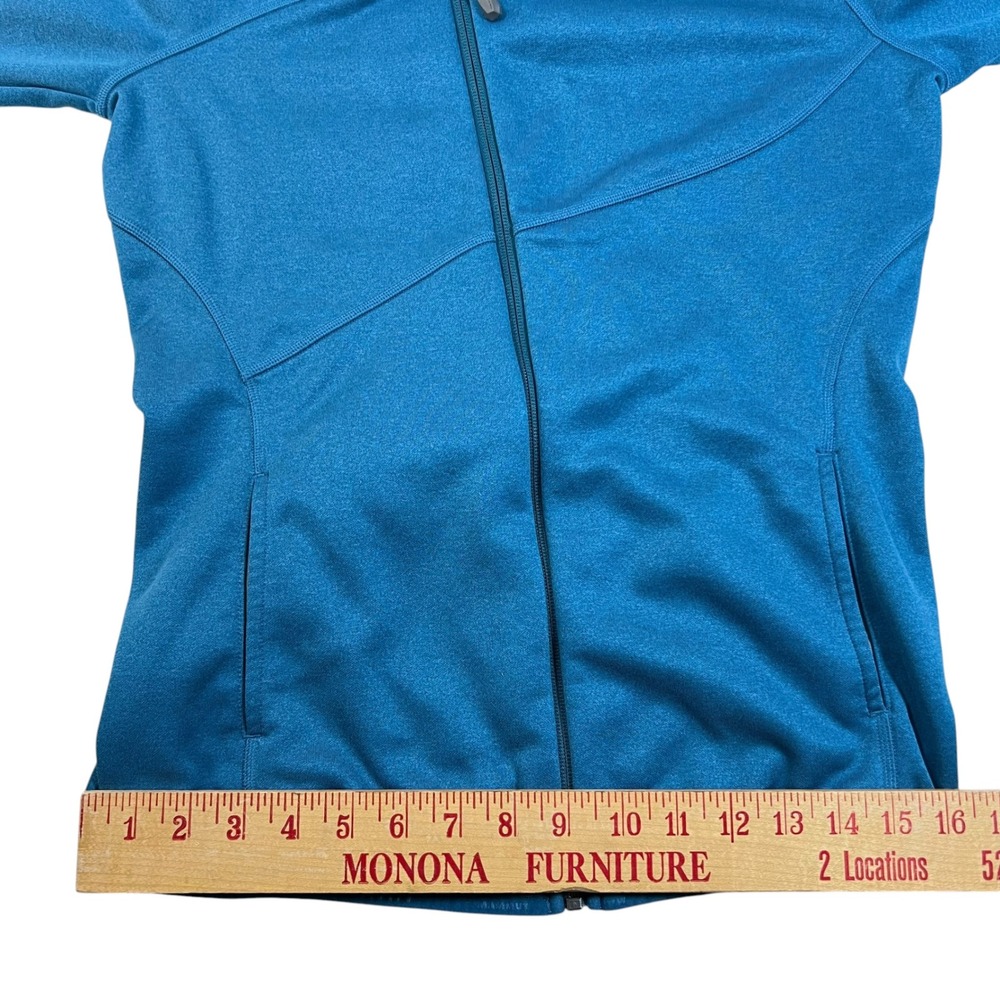 Mammut Womens Full Zip Fleece Jacket Teal Blue Thumbhole‎ Mid Layer Size Small - Picture 3 of 9